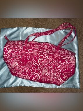 Vintage Vera Bradley Twirly Birds Small Overnight Bag